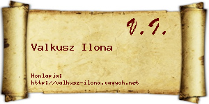 Valkusz Ilona névjegykártya
